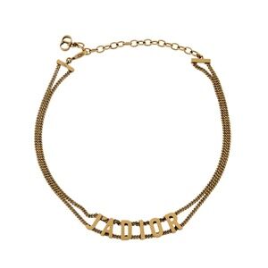 Metal J'Adior Choker Necklace Aged Gold